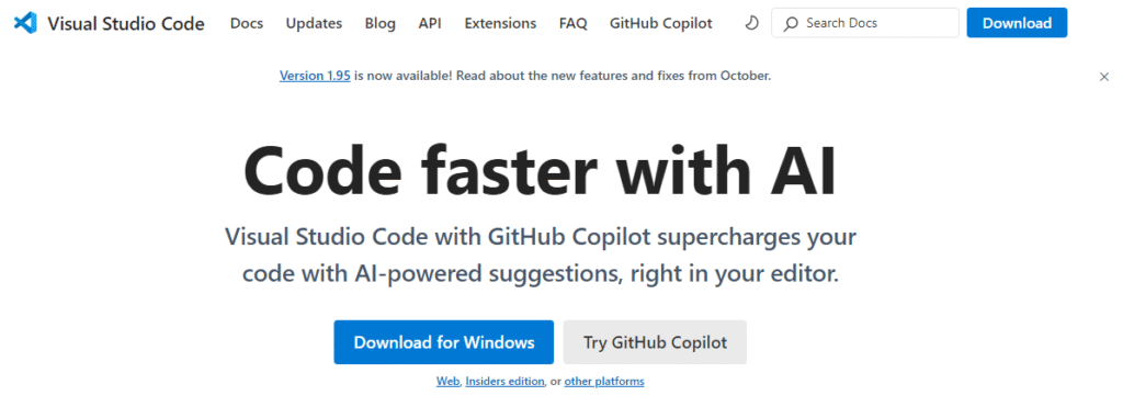 تحميل Visual Studio Code على Windows