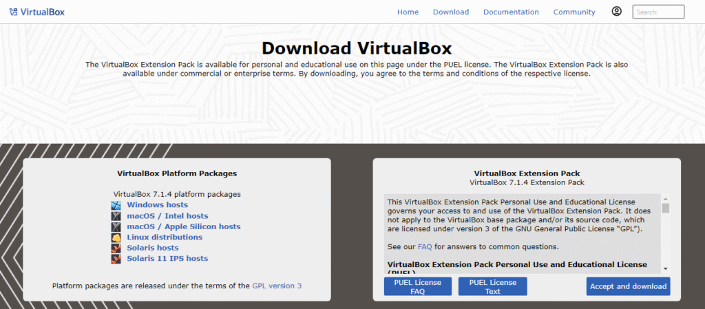 طريقة تحميل Virtualbox لأنظمة التشغيل windows