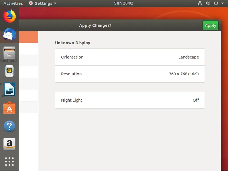 تكبير الشاشة على Ubuntu