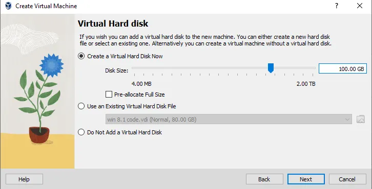 كيفية انشاء Virtual Machine على VirtualBox