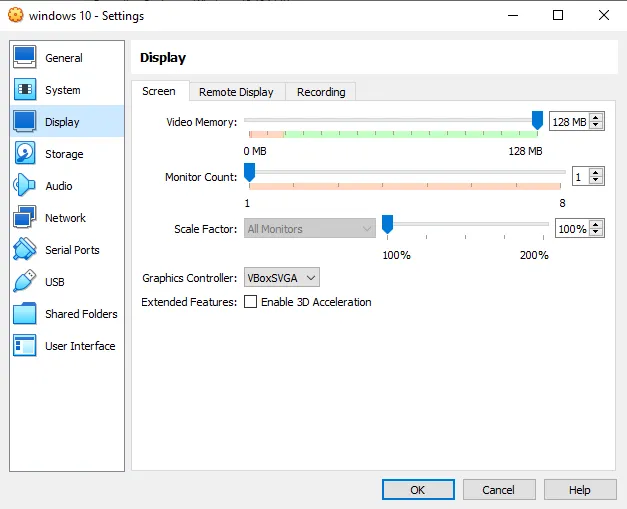 طريقة ضبط اعدادات Virtual Machine على VirtualBox
