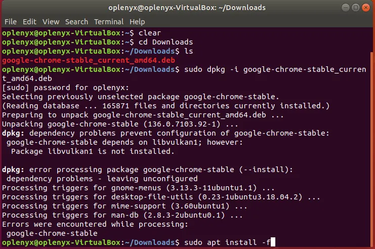 تثبيت Google Chrome على Ubuntu
