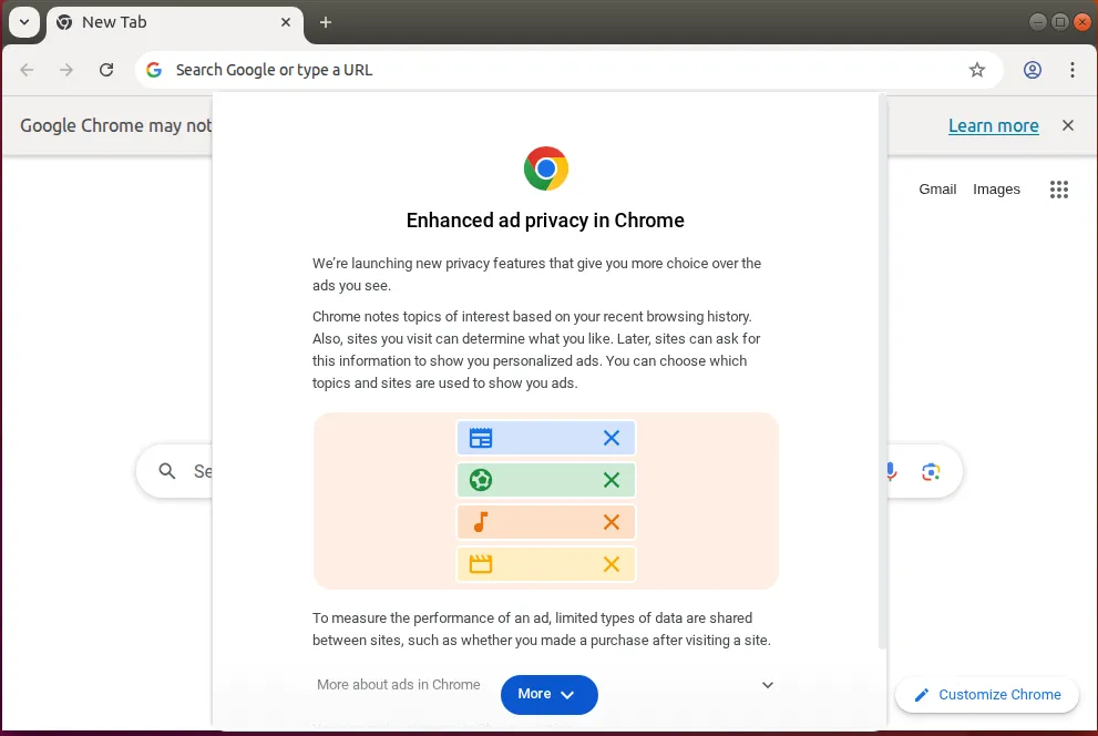 طريقة تشغيل Google Chrome على Ubuntu