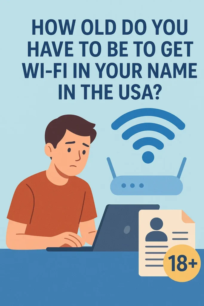 How Old Do You Have to Be to Get Wi‑Fi in Your Name in the USA? 1 how old do you have to be to get wifi in your name in USA?